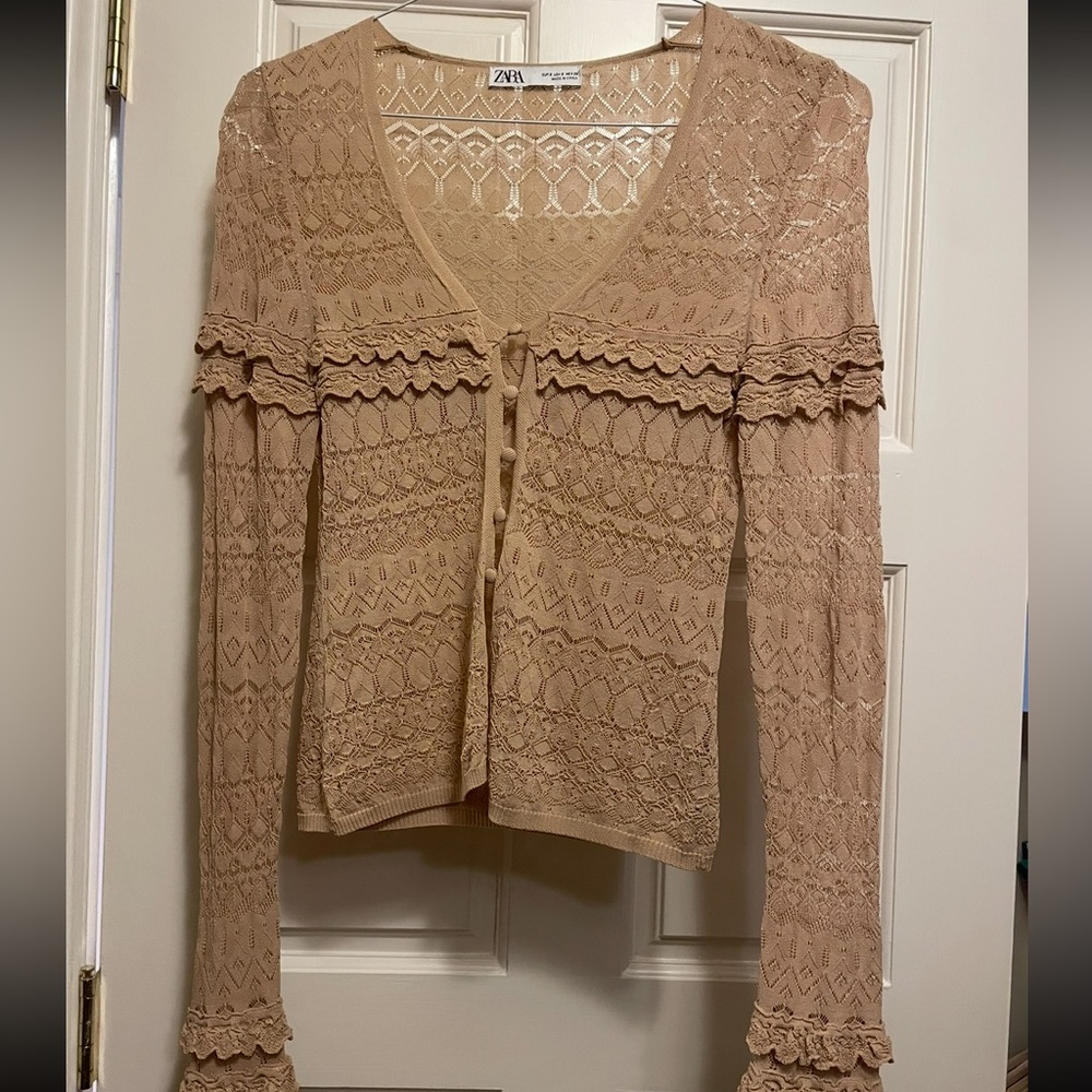 Zara Lace Knit Top